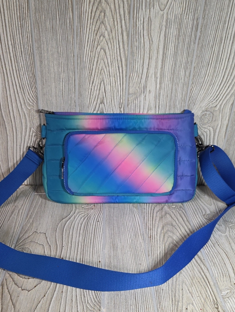 Think Royln Bank Street XL Crossbody Bag Blue Lagoon Ombre